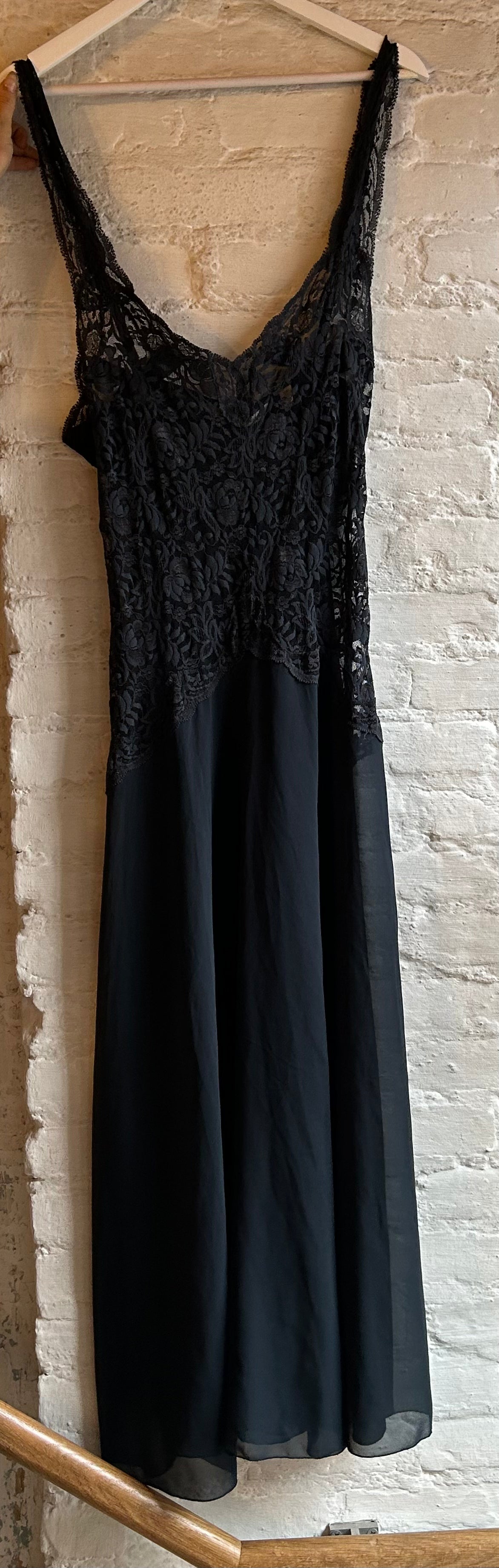 Black Sheer Lace Drop Waist Maxi Dres with Bows Tarin Thomas Black Sheer Lace Drop Waist Maxi Dres with Bows Tarin Thomas