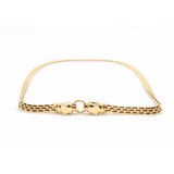 Vintage 14K Gold Jaguar Necklace with Diamond Eyes