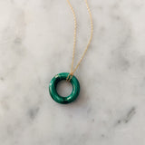 Beignet Necklace - Malachite