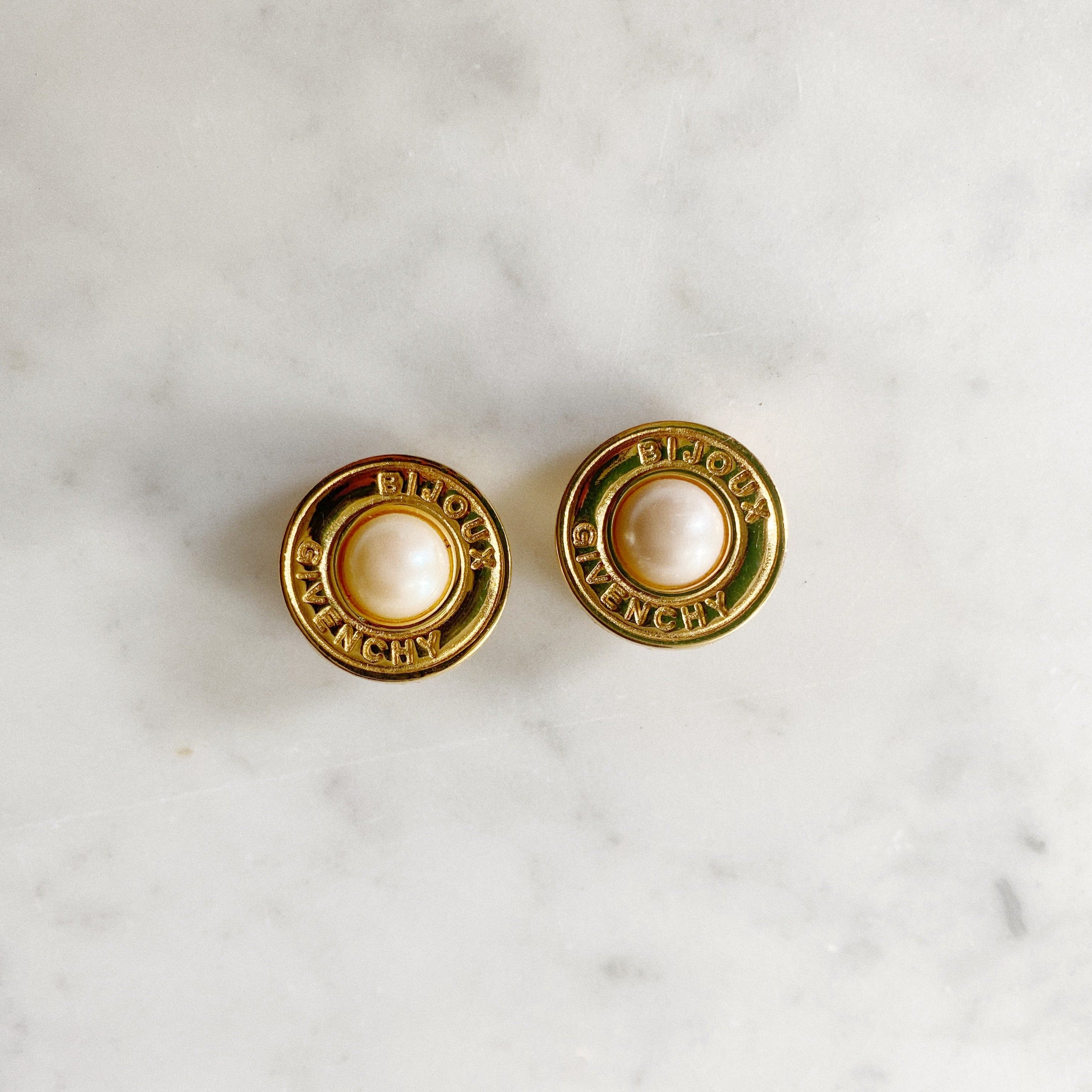 CELINE Vintage Double Circle Earrings