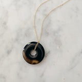 Beignet Necklace - Black Agate