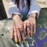 Samuel Mini Ring - Checkered