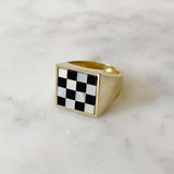 Samuel Mini Ring - Checkered