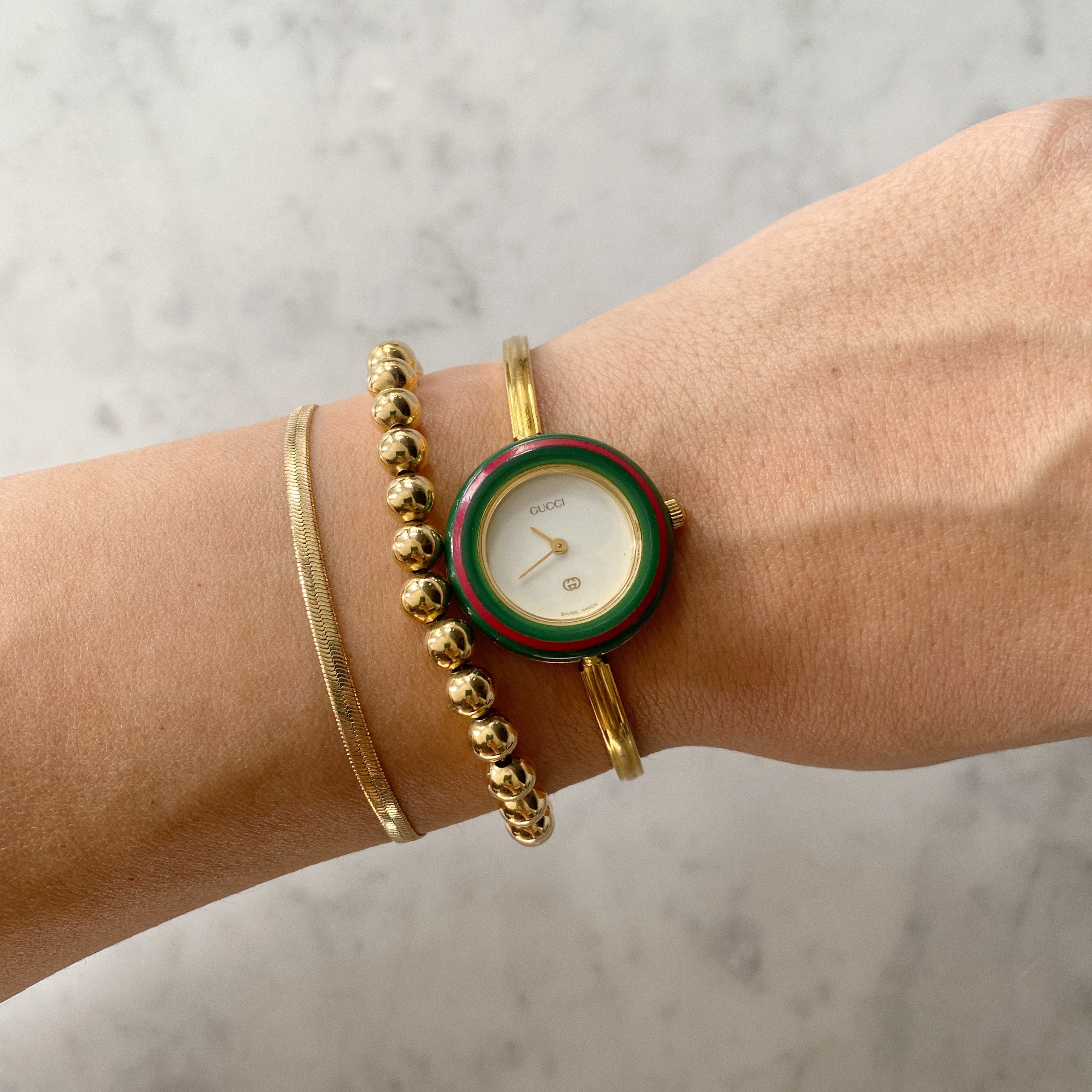 Bracelet Vintage Gucci Interchangeable Bezel Vintage Gucci