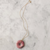 Beignet Necklace - Rhodolite