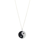 Yin Yang Everett Necklace - White Mother of Pearl & Black Onyx