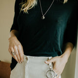 Yin Yang Everett Necklace - White Mother Of Pearl & Black Onyx