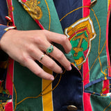 Vintage Emerald Evil Eye Ring