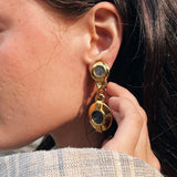 Vintage Silhouette Drop Clip On Earrings
