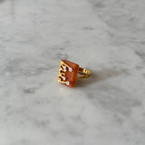 Vintage Abstract Rectangle Stone Ring