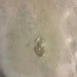 White Plastic Heart Pin