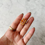 Vintage Abstract Rectangle Stone Ring