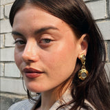 Vintage Silhouette Drop Clip On Earrings