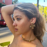 Vintage Cross Clip On Earrings