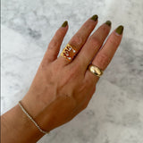 Vintage Abstract Rectangle Stone Ring