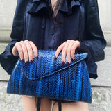 Vintage Blue Python Purse