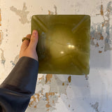 Vintage Jade Green Marble Square Ash Tray