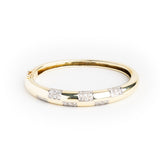 Gold and Diamond Checkered Bangle