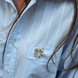 Heart Shaped Broach with Pearls