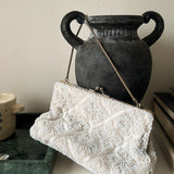 Vintage Ivory Beaded Handbag