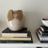 Vintage Handwoven Pearl Bib Necklace