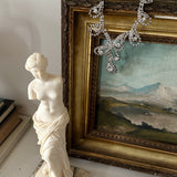 Vintage Rhinestone Statement Necklace