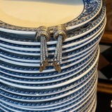 Vintage Goldtone and Silver Rhinestone Earrings with Tassels