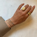 Vintage 10k Two Tone Gold Diamond Bracelet