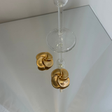 Goldtone Flower Shaped Earrings