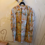 Vintage Yellow and Orange Brocade Coat