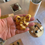 Vintage Givenchy Brushed Gold Ribbon Broach