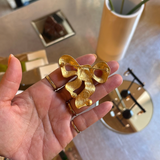Vintage Givenchy Brushed Gold Ribbon Broach