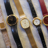 Vintage Solina Gold Tone Nugget Square Face Watch