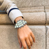 Vintage Oscar de la Renta Tiered Rhinestone Baguette Bracelet