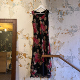 Pink and Black Floral Dress