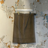Vintage Emanuel Ungaro Tan Suede Knee Length Skirt