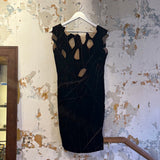 Velvet Sheer Burnout Cocktail Dress
