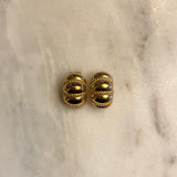 Vintage Christian Dior Gold Tone Earrings with Rope Detail