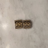 Vintage Givenchy Goldtone Chunky Link Curved Earring