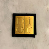 Vintage Christian Dior Goldtone square Travel Pocket Mirror
