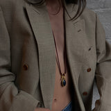 Red Rope Reversable Cab Necklace