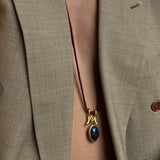 Red Rope Reversable Cab Necklace