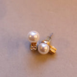 Vintage Givenchy Pearl Earrings with Logo