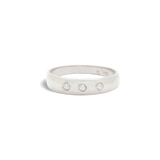 Pennie Ring with Three White Diamonds