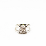 14k White Gold Reversible Diamond Ring