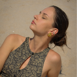 Gold Seashell Clip On Earrings