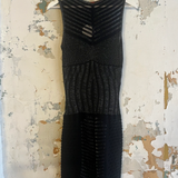 Vintage Missoni Black and Silver Metallic Sheer Dress