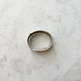 Vintage Gucci Silver Watch With Inlaid Black Face