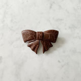 Vintage Brown Bow Hair Clip