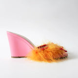Etsu Feather Wedge Pink/Orange